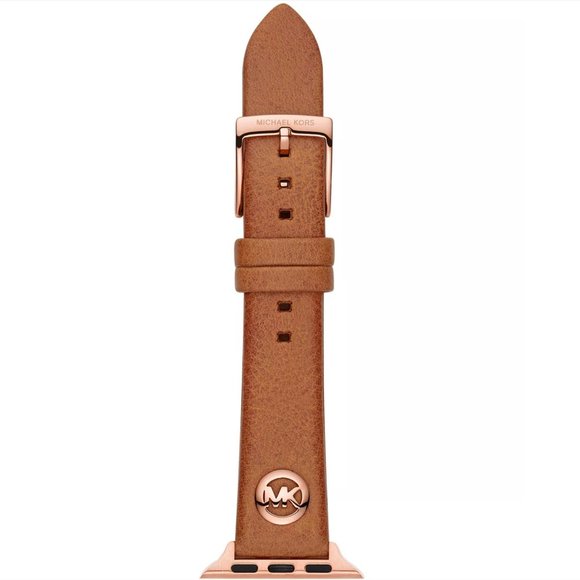 MK Logo Charm Apple Strap Collection. Leather Apple Watch® Band/38MM & 40MM